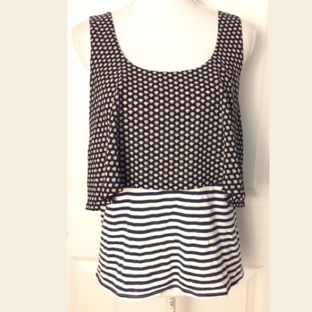 Anthropologie Meadow Rue Double Layer Tank